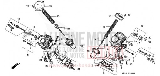 VERGASER (EINZELTEILE) XL600VJ de 1988